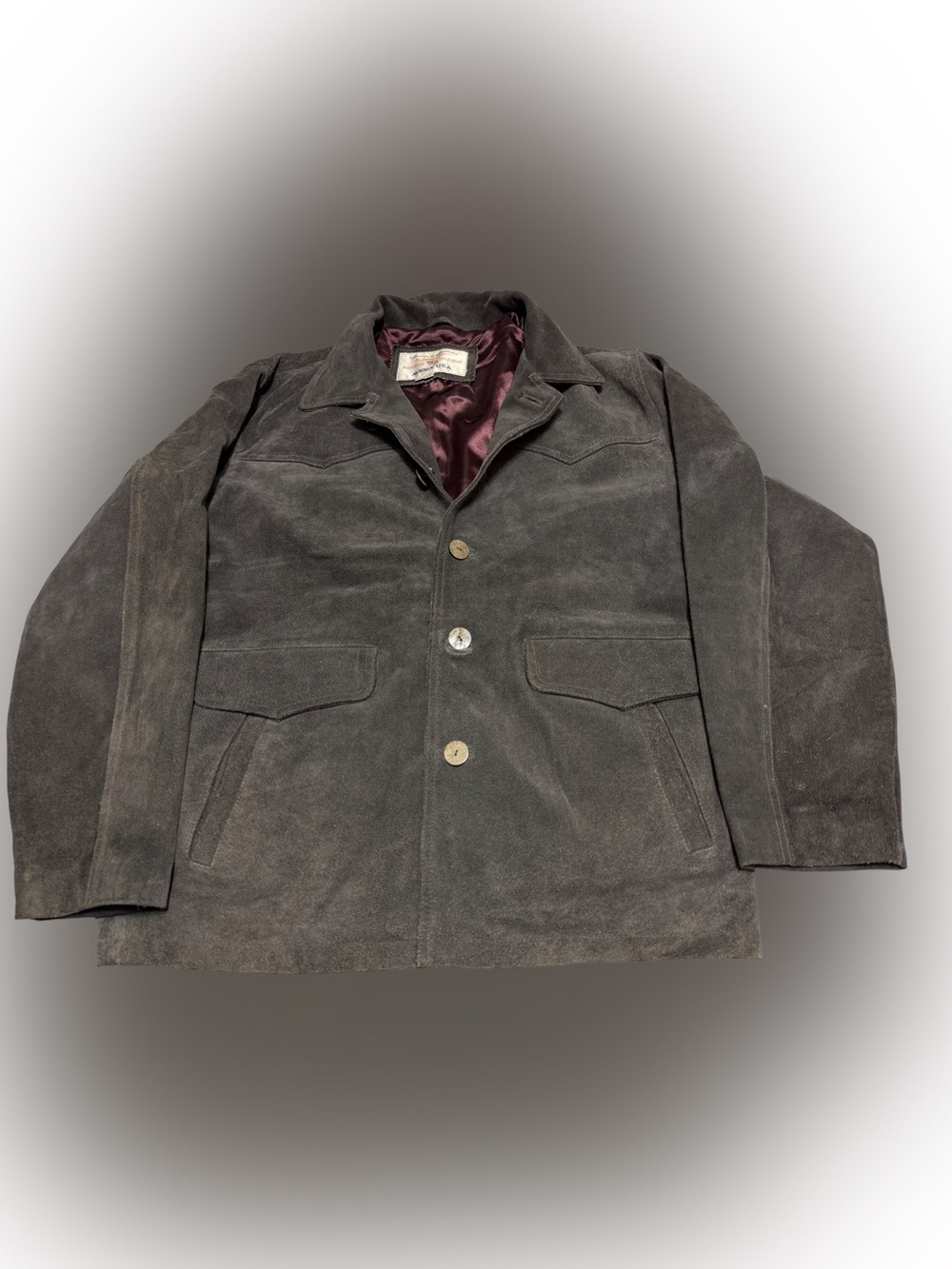 Men’s Vintage Avirex Brown Leather Aviator Jacket Size Medium NO FLAWS